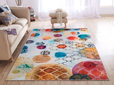 Color printed, environment-friendly, antibacterial and acaricidal carpet 120x180