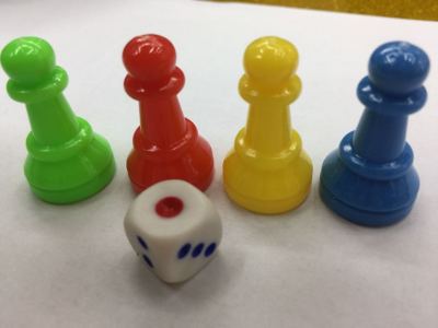 Spot supply chessmen dice 3.0cm plastic chessmen checkers monopoly with chessmen