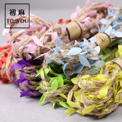 Sensheng hemp rope fresh flowers bouquet packing green leaf hemp rope tied with new style packing rope manufacturers wholesale