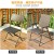Folding Outdoor Occasional Table and Chair Three-Piece Set Milk Tea Dining Balcony Outdoor Glass Small round Table Rattan Chair Combination