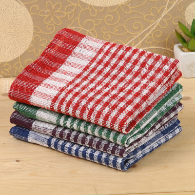 Simple Plaid Cotton Gauze Napkin Fabric Craft Placemat Napkin Mat Bowl Coaster Cup Coaster