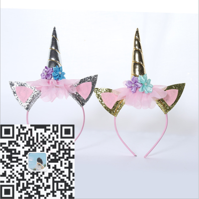 Unicorn hair band princess birthday party headdress