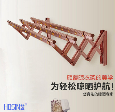 Outside the balcony retractable clothes drying rack outdoor push and pull folding drying rack outdoor clothes drying