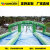 Floating inflatable city slide large-scale urban activity track inflatable water slide long slide manufacturers direct 