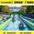 Floating inflatable city slide large-scale urban activity track inflatable water slide long slide manufacturers direct 