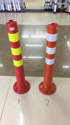 Manufacturers direct sale 75 cm PU/TPU elastic column warning column anti - collision column baffle reflective lane column