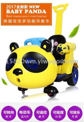 Electric car multi-functional children early education battery toy car novelty toys