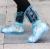 PVC Color New Outdoor Travel Non-Slip Shoe Cover Waterproof Thickened Rain Boots Cover Strap High-Top Long