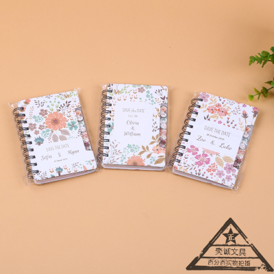 Fashion and colorful design double coil notebook students portable pocket loose-leaf notebooks