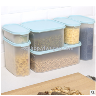 Kitchen refrigerator transparent square seal tank moisture-proof storage box