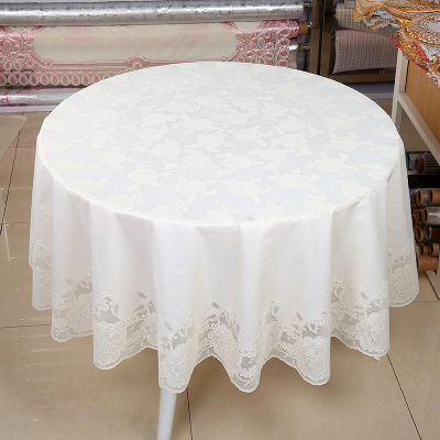 The Daily practical round tablecloth PVC waterproof dust-proof restaurant and restaurant household circular tablecloth customized spot wholesale