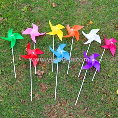 Color advertising plastic windmill manufacturer direct sale wholesale outdoor string decoration small windmill windmill custom logo