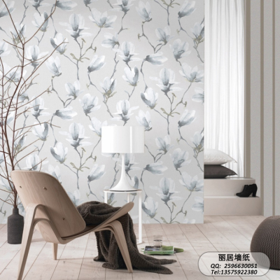 Magnolia printed linen wall cloth Nordic impression breathable moisture
