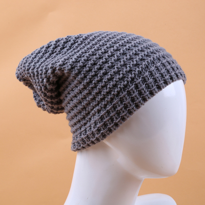 Autumn and Winter Thickened Coarse Yarn Knitted Hat Brimless Dome Sleeve Cap