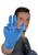 Blue thickened two-sided fish-scale satin gloves