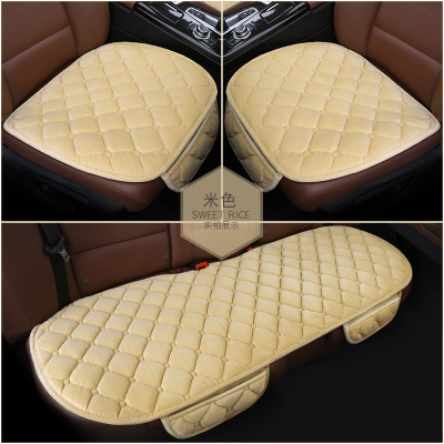 Car seat cushion no back cushion plush winter cushion three - piece new anti - skid non - binding thermal car supplies