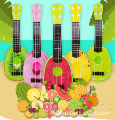 Creative children play toys educational science educational ukulele wholesale Musical Instruments New summer fruit guitar Musical Instruments creative children play toys educational science educational ukulele wholesale Musical Instruments