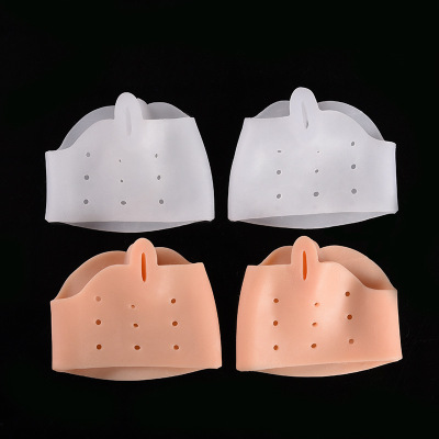 Perforated breathable silica gel front palm protection pad bunion corrector toe pad toe index separator