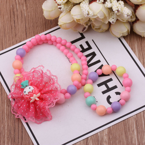 candy color colorful children‘s necklace bracelet set 10 yuan jewelry shop boutique youpin shop 2 yuan shop