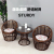 Bird's Nest Rattan Chair Three-Piece Tea Table Five-Piece Balcony Table and Chair Combination Modern Simple Living Room Casual Weaving Chair