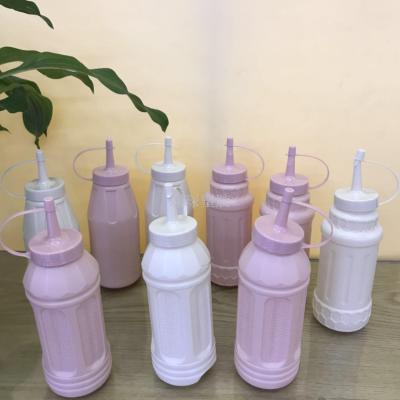 Plastic sauce bottle juicer oil pot ketchup jam salad dressing squeeze bottle hand squeeze sauce bottle