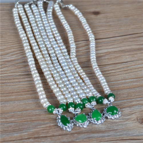 SOURCE Supply Factory Direct Sales Bread-Shaped Pearl Accessories Pendant Sweater Chain Necklace Jewelry Gift One Piece Dropshipping