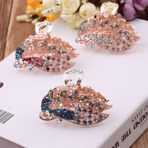 hairpin top clip large hair accessories bangs clip korean rhinestone alloy hair clip updo headdress 10 yuan boutique jewelry