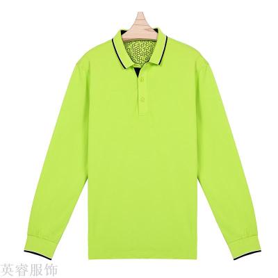 Summer hot style golf bead ground long-sleeve T-shirt men lapel business pure color polo shirt youth jacket thin style