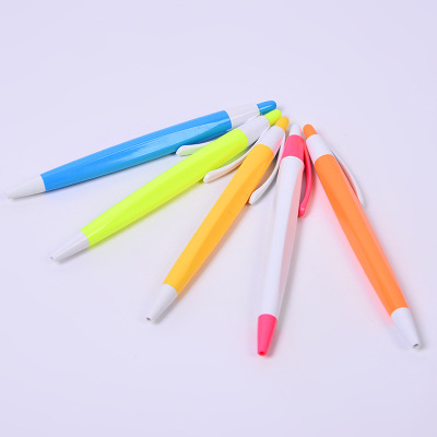 Hot selling advertising ballpoint color bar ballpoint plastic ballpoint pen wholesale order