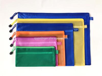 TRANBO multi-color zipper bag a6a5a4fca3b4 size pen bag bill clip file bag