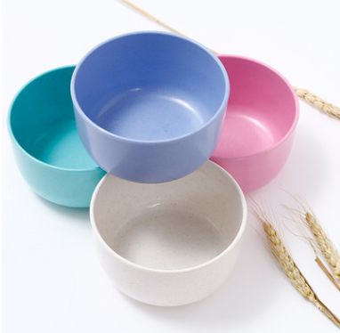 Wheat Straw Japanese Style Healthy and Environment-Friendly Children's Bowl Wheat Bowel Children's Rice Bowl Set of Four