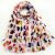 Satin Cotton Printed Scarf Wholesale Colorful Small round Printed Scarf Colorful Macaron Printed