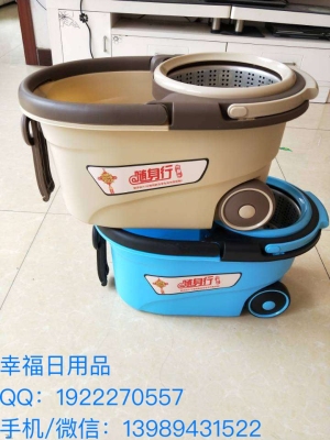 Hot style with the popularity of floating barrel rotating mop household good god to drag lazy person drench water mop
