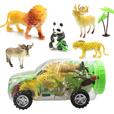 New model animal simulation set for children toy wildlife world forest pasture cheetah giraffe