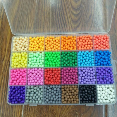 Children DIY water mist beads puzzle 24 color bean three-dimensional handmade holiday gift package