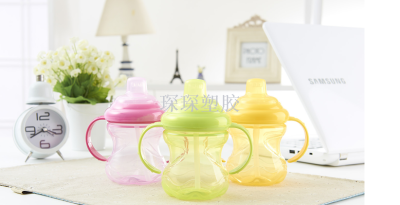 New baby's water cup children's customized outdoor sports band handle leak-proof suction cup