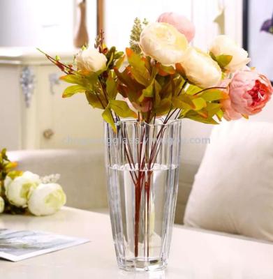 Flower Crystal Glass Vase Transparent Vase Flower Arrangement Hydroponic Home Decoration