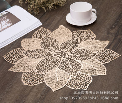 Lotus PVC bronzing hollow out as thermal insulation non - slip meal as tea table as the table as decorative as western - style food as