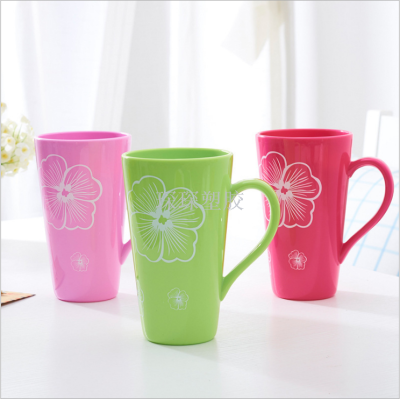 Fashionable flower wash gargle cup lovers simple environmental protection mouthwash cup plastic toothbrush cup