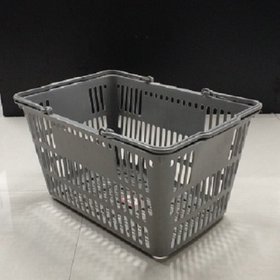 Supermarket folding plastic shopping basket portable 