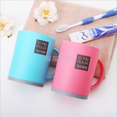 Solid color mouthwash cup lovers water cup simple plastic toothbrush cup travel toothbrush cup wash gargle cup