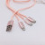 The multi-function data cable knitting one tow three mobile phone charging cable has CE and RoHS eu certification