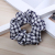 Headwear Korean cloth art checking dovetail ring broken striped plaid lady hair ornaments coiling hair head rope hair rope getting out