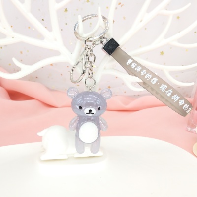 Cartoon bear key chain cute fashion student bag and pendant fashion car accessories