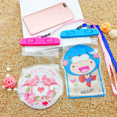 New 3d cartoon phone waterproof bag apple 7plus r11 x9 universal touch screen diving suit swimming