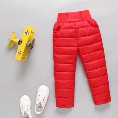Red mud rabbit 2019 new cuhk high waist winter style down cotton trousers for boys and girls to keep warm