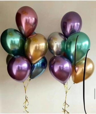 12 \"3.2g metal latex balloon thickened with pearlescent metal wedding party contrast balloon