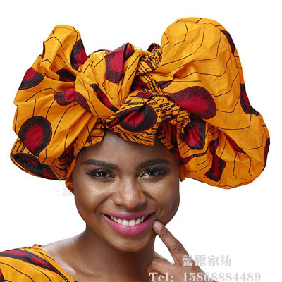 Foreign trade polyester African headscarf batik cloth headscarf American headscarf cross-border e-commerce wholesale