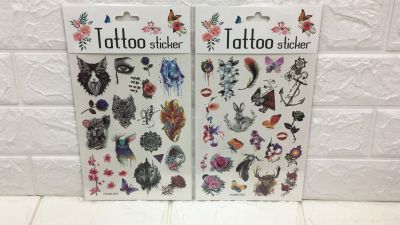 European butterfly tiger parrot  tattoo stickers