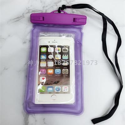 Inflatable but floating airbag mobile phone waterproof bag touch screen swimming hot spring waterproof case
